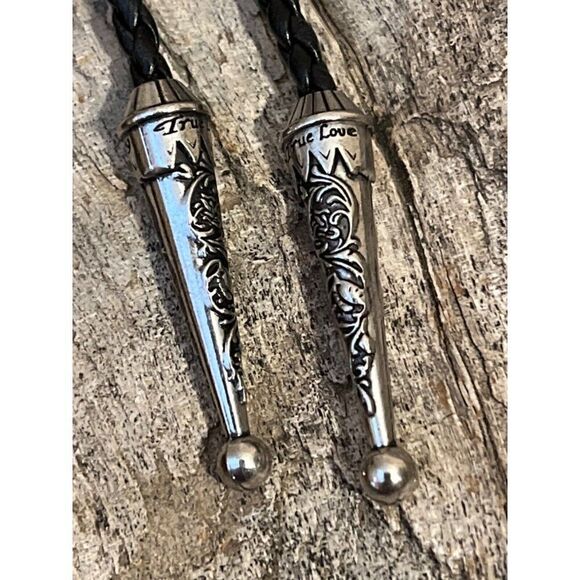 SCORPION BIRTHDAY DAD Silver Lariat Bolo Tie Western GLOW IN DARK LEATHER FATHER - Picture 9 of 14